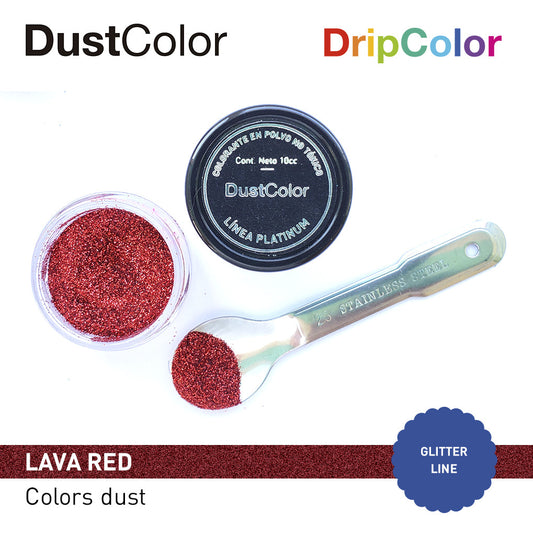 Dustcolor Glitter Lava Red 10cc