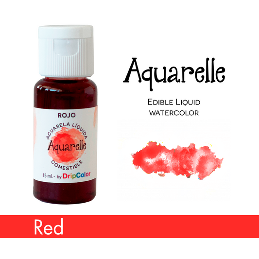 Aquarelle Edible Paint Red 15ml