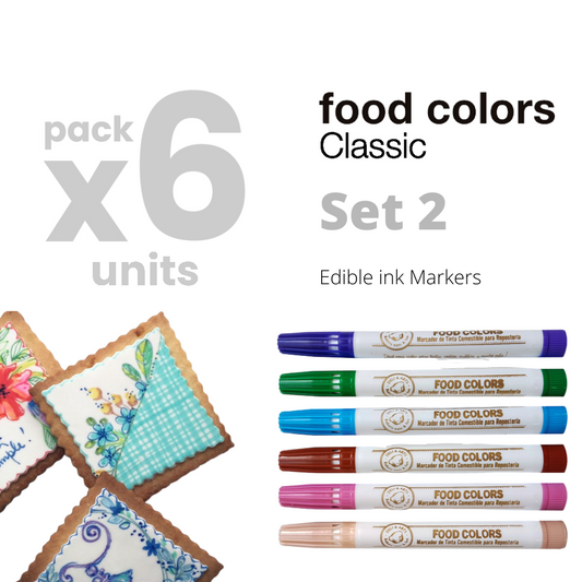 Edible Ink Marker - Food Colors Classic Set 2