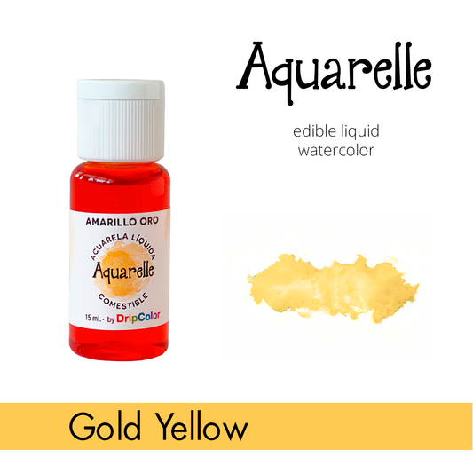 Aquarelle Edible Paint Gold Yellow 15ml