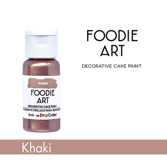Foodie Art Pearly Edible Paint Khaki 15ml