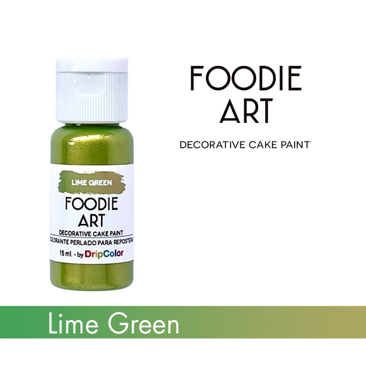 Foodie Art Pearly Edible Paint Lime Green 15ml