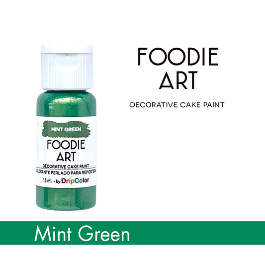 Foodie Art Pearly Edible Paint Mint Green 15ml