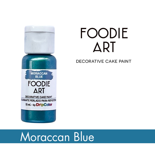 Foodie Art Pearly Edible Paint Moroccan Blue 15ml
