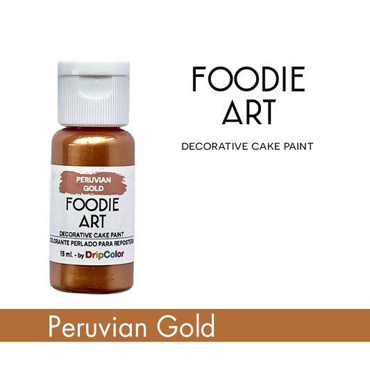 Foodie Art Pearly Edible Paint Peruvian Gold 15ml