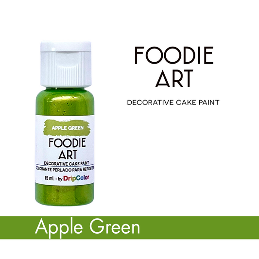 Foodie Art Pearly Edible Paint  Apple Green 15ml