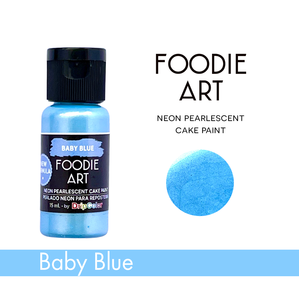 Foodie Art Edible Neon Paint Baby Blue 15ml
