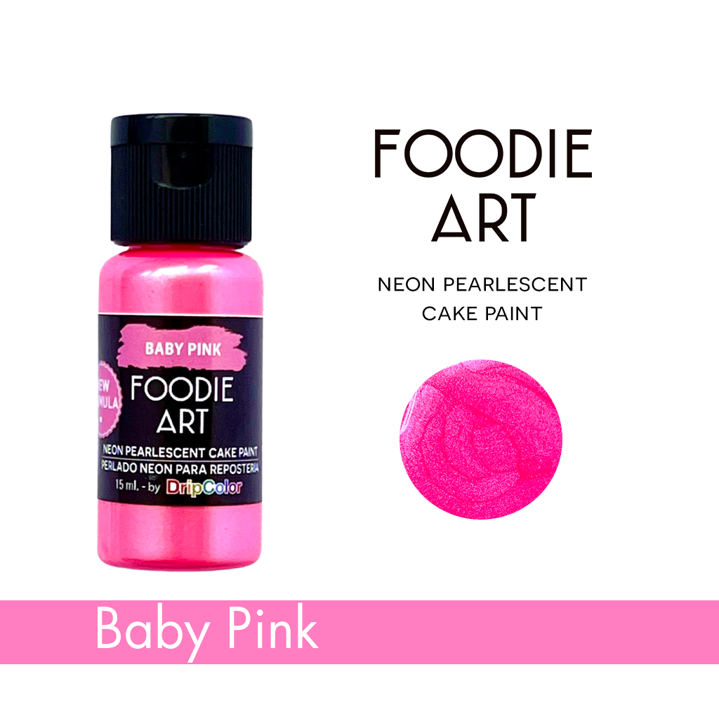 Foodie Art Edible Neon Paint Baby Pink 15ml