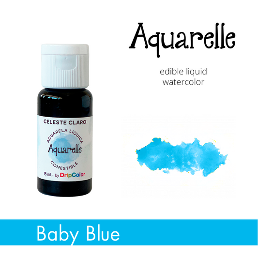 Edible Liquid Colorant Aquerelle Baby Blue - Colorante Liquido Color Celeste