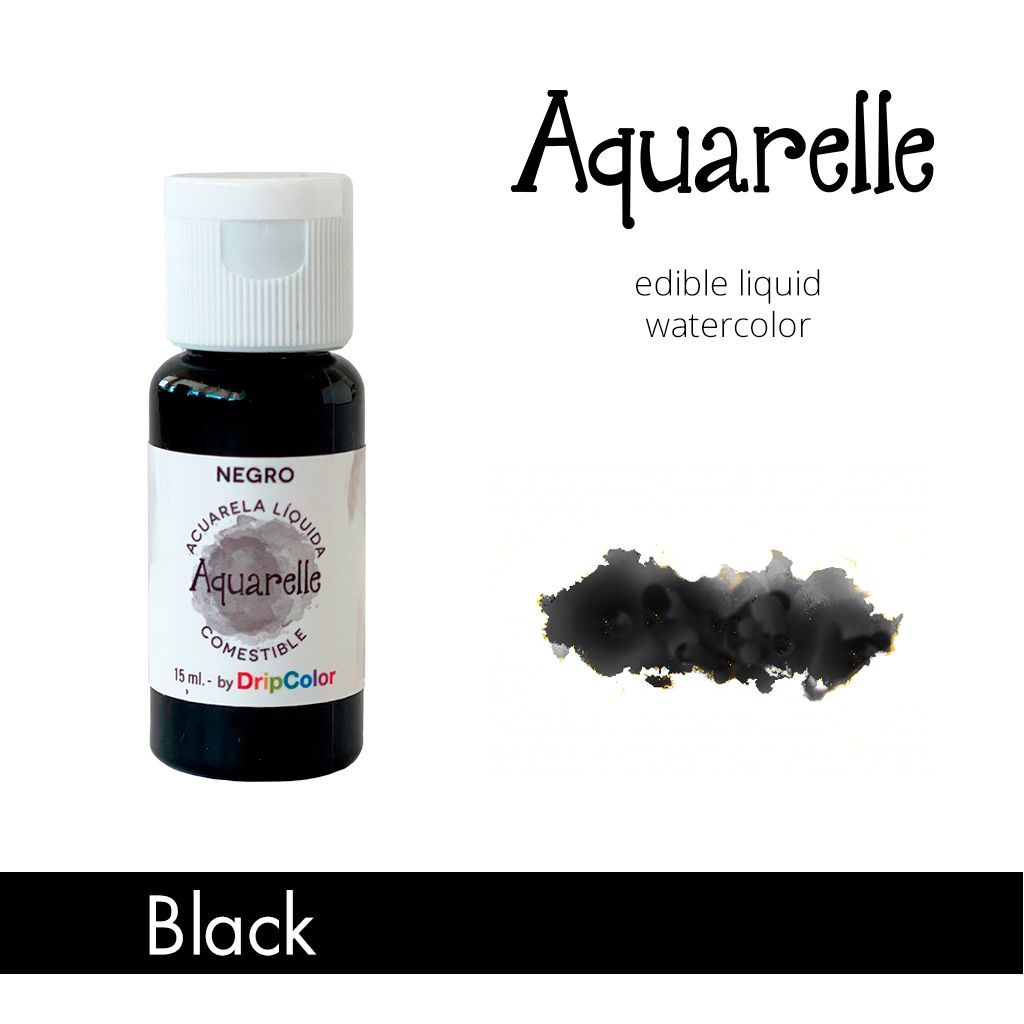 Aquarelle Edible Paint Black 15ml
