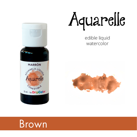 Aquarelle Edible Paint Brown 15ml