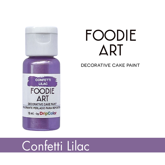 Foodie Art Pearly Edible Paint Confetti Lilac 15ml