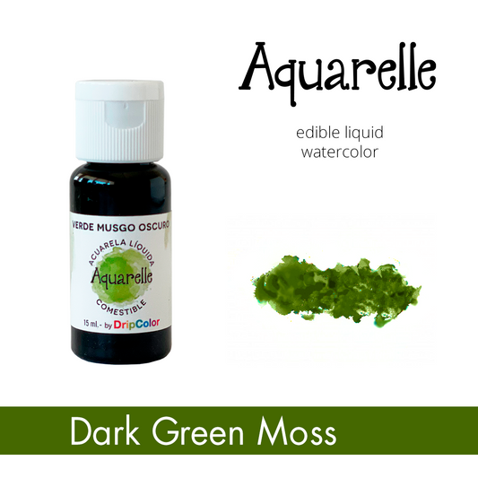 Aquarelle Edible Paint Dark Green Moss 15ml
