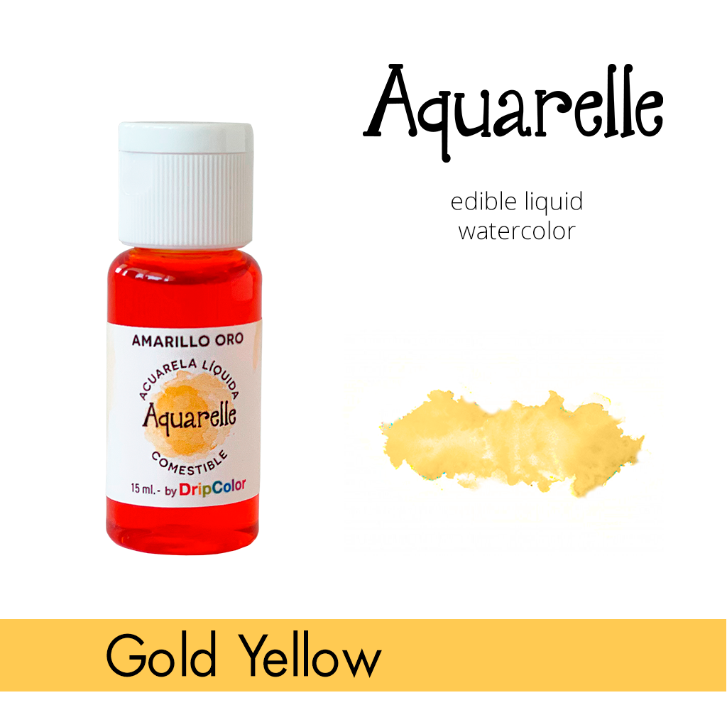 Aquarelle Edible Paint Gold Yellow 15ml