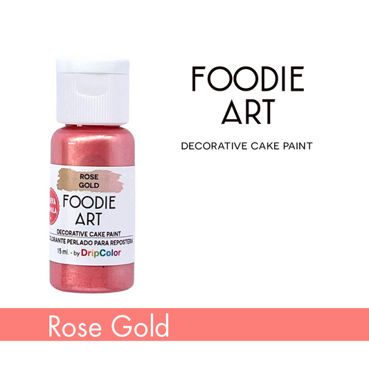 Foodie Art Pearly Edible Paint Rose Gold 15ml