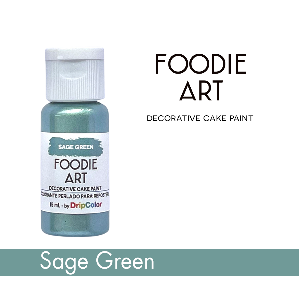 Foodie Art Pearly Edible Paint Sage Green 15ml