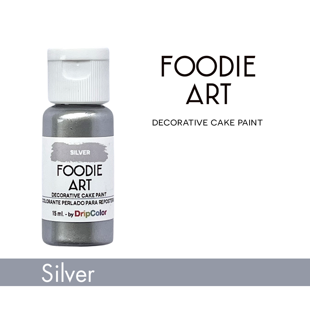 Foodie Art Pearly Edible Paint Silver 15ml