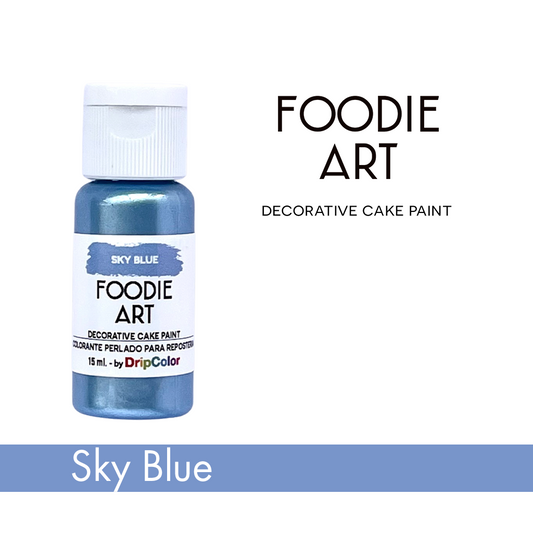 Foodie Art Pearly Edible Paint Sky Blue 15ml