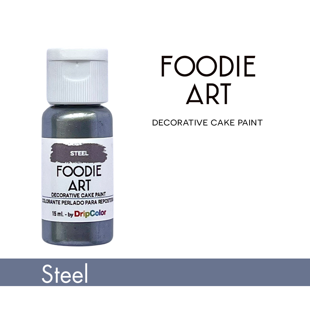 Foodie Art Pearly Edible Paint Steel 15ml