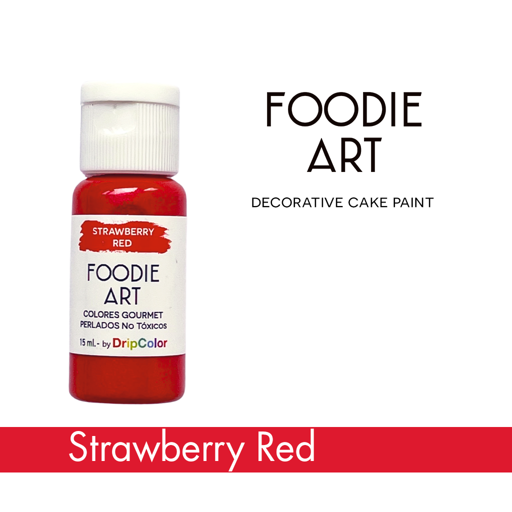 Foodie Art Pearly Edible Paint Strawberry Red 15ml