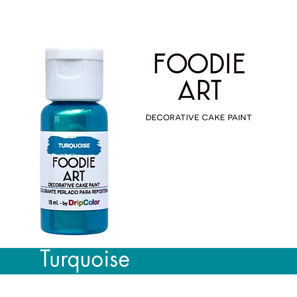 Foodie Art Pearly Edible Paint Turquoise 15ml