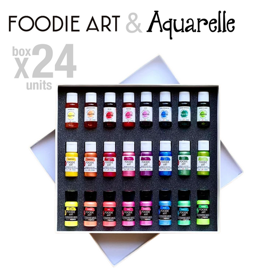Foodie Art & Aquarelle Edible Paint Colors Special Gift Box x24