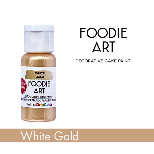 Foodie Art Pearly Edible Paint White Gold 15ml